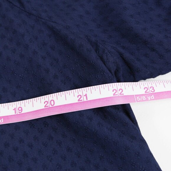 Crown & Ivy Petite Blue Lace Trim Blouse - Size PXL - Picture 8 of 9